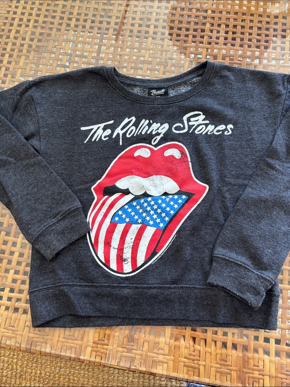 Kids Rolling Stones Graphic Sweatshirt - Charcoal 6/7